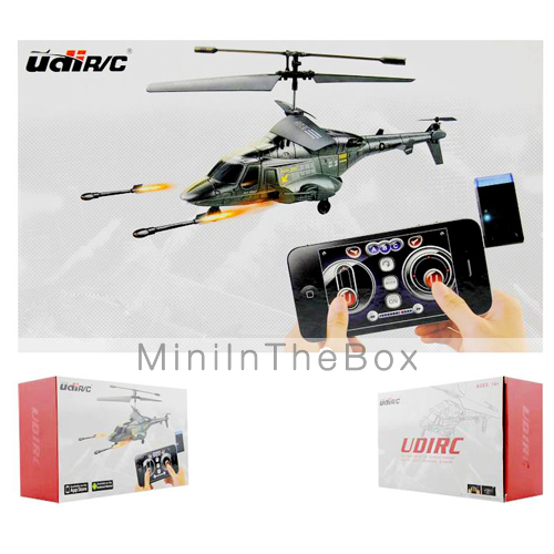 U810A Fire Missile Infrared Remote Control Helicopter for iPhone / iPod / iPad / Android