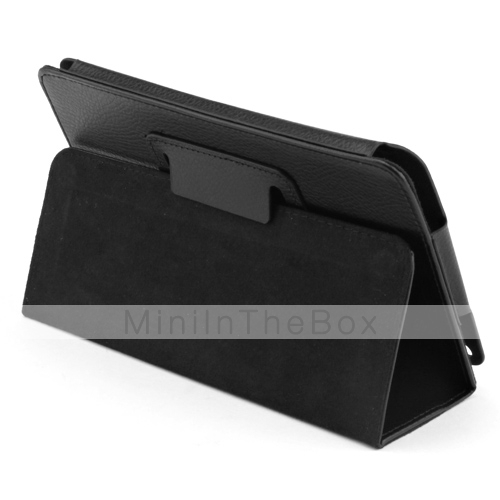Protective PU Leather Case with Stand for Kindle Fire (Black)