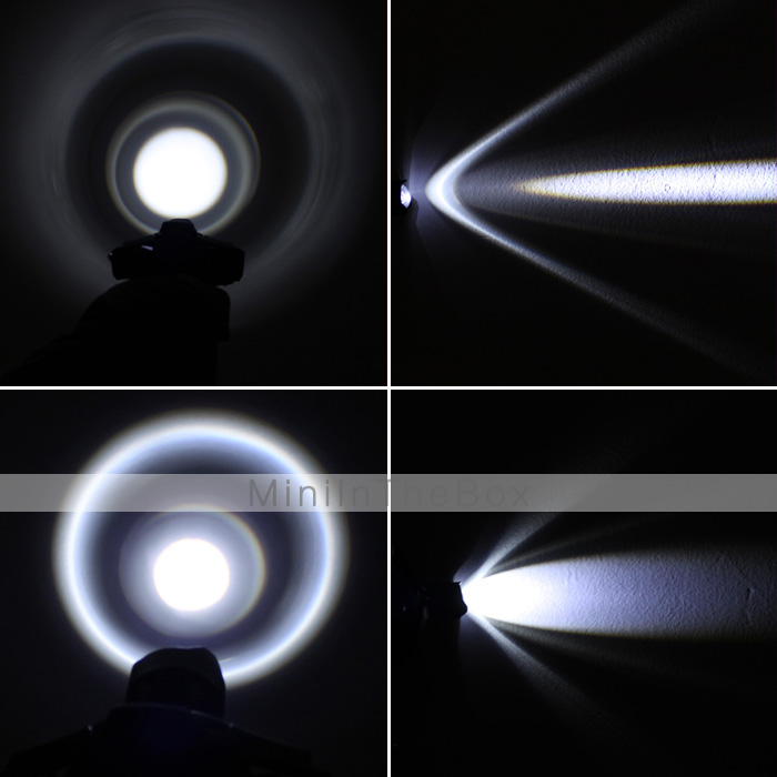 Focus Adjustable CREE Q5 3-Mode LED Headlamp (3 x AAA, 180 Lumen, Black)