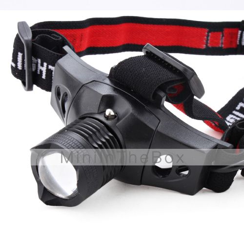 Focus Adjustable CREE Q5 3-Mode LED Headlamp (3 x AAA, 180 Lumen, Black)