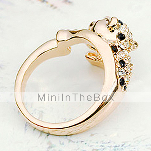 USD $ 5.49   Diamond Inlaid Leopard Ring, Gadgets