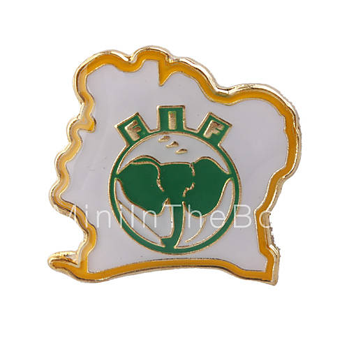 US$ 1.69 - Ivory Coast Football Metal Badge, Free Shipping On All Gadgets!